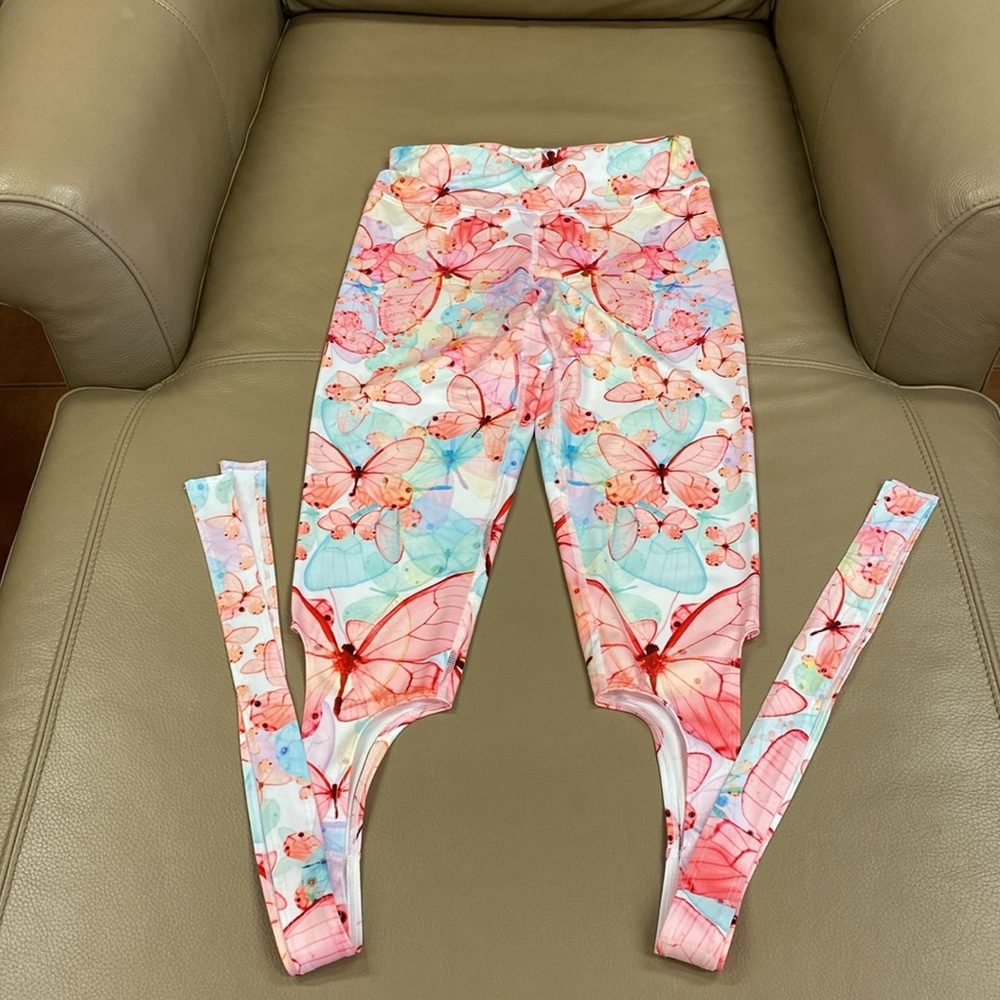 Leggings Yoga Pants Butterfly Print by Cocoleggings - S/M - Picture 3 of 8